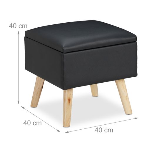 Tabouret Avec Rangement Cuir Artificiel