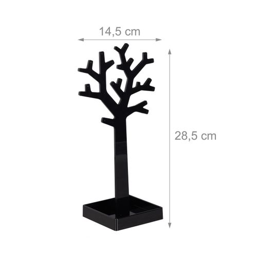 Lot De 2 Arbre à Bijoux 14.5x9.5x28.5 Cm - Noir Et Blanc