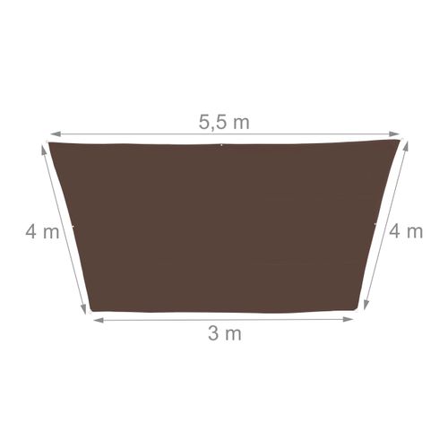 Voile D'ombrage Trapèze Brun