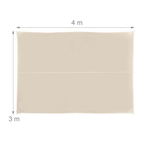 Voile D'ombrage Rectangle Beige