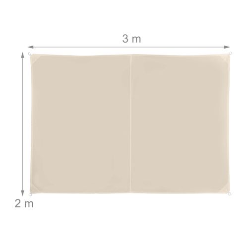 Voile D'ombrage Rectangle Beige