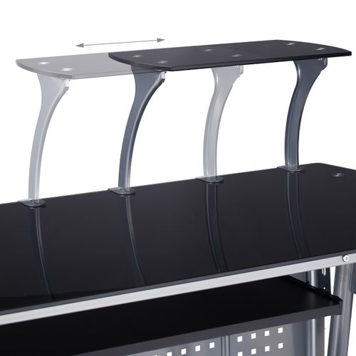 Table D'ordinateur Avec Plaque En Verre