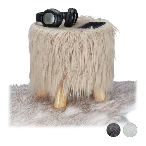Tabouret Fausse Fourrure Poils