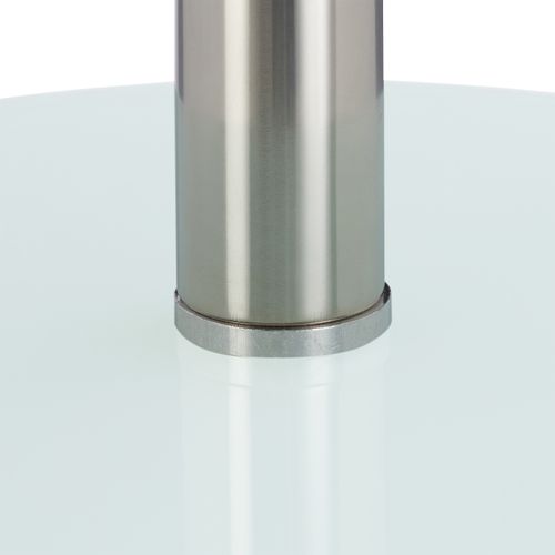 Table D’appoint Ronde En Verre Et Inox