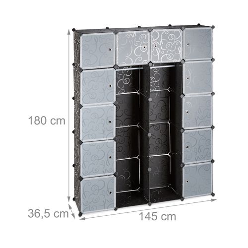 Étagère Cube Penderie Armoire 14 Casiers