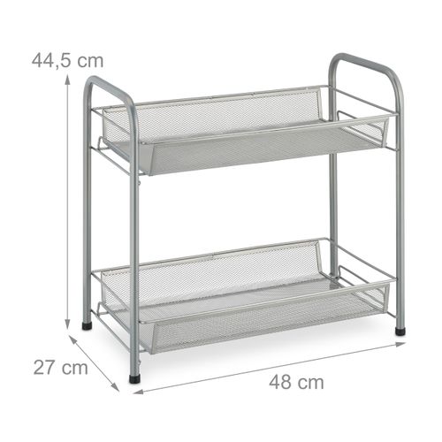 Rangement à Épices 2 Niveaux En Métal