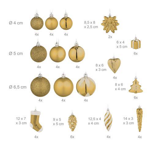 Boules De Noël En Lot De 72