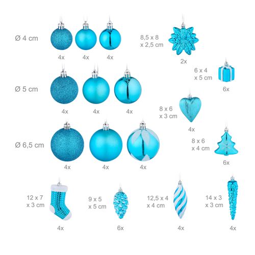 Boules De Noël En Lot De 72