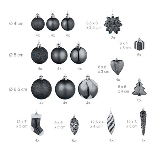 Boules De Noël En Lot De 72