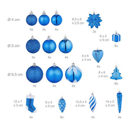 Boules De Noël En Lot De 72