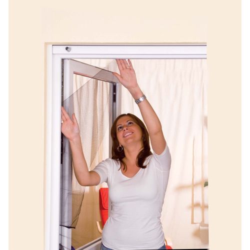 Moustiquaire Fenêtre Anthracite 18g/m² Bande Auto-agrippante 7,5 Mm Max 130x150 Cm