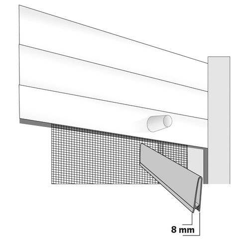 Rideau Moustiquaire Pour Porte Fenêtre En Polyester 5 Lamelles - 125x240 Cm