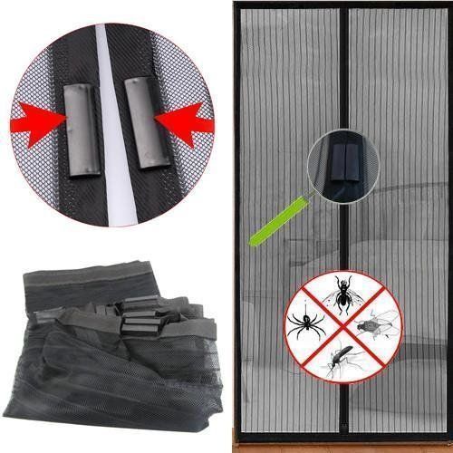Rideau Moustiquaire De Porte Fermeture Magnétique - 100 x 220 cm