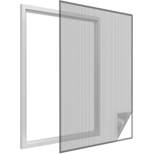 Moustiquaire Fenêtre Anthracite 18g/m² Bande Auto-agrippante 7,5 Mm Max 150x180 Cm