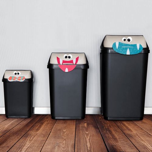 Poubelle Avec Couvercle Coulissant, 50 L, Rasmus, Gris Graphite