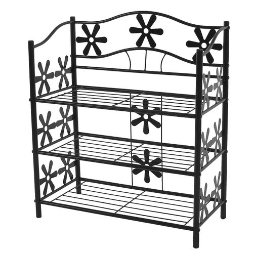 Range-chaussures, Métal, 3 Tablettes, H-70cm