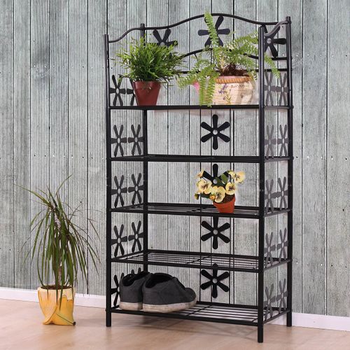 Range-chaussures, Métal, 5 Tablettes, H-112cm