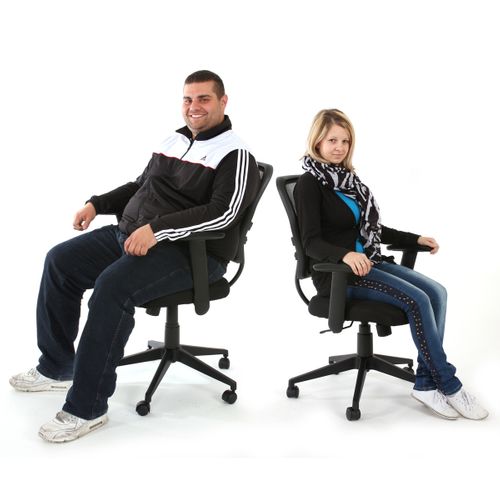 Fauteuil/chaise De Bureau Seattle, Charge 150kg, Similicuir ~ Noir, Sans Accoudoirs