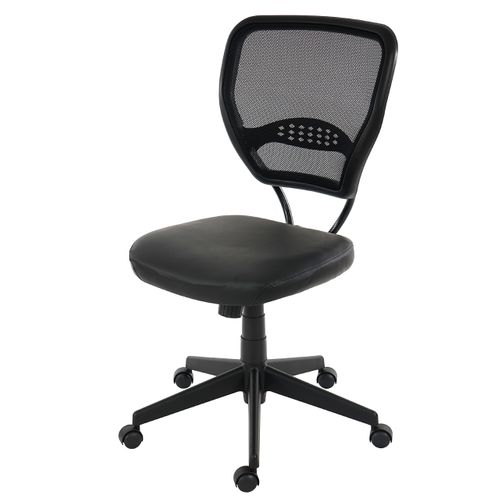Fauteuil/chaise De Bureau Seattle, Charge 150kg, Similicuir ~ Noir, Sans Accoudoirs