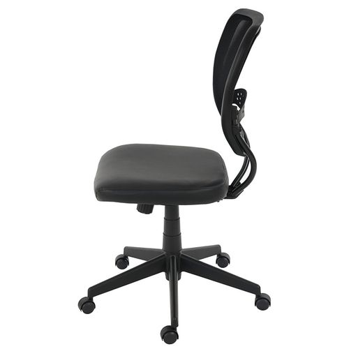 Fauteuil/chaise De Bureau Seattle, Charge 150kg, Similicuir ~ Noir, Sans Accoudoirs
