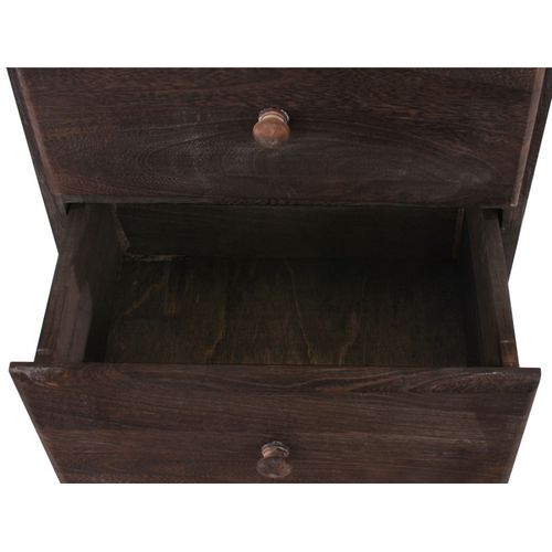 Commode / Armoire, 2 Tiroirs, 1 Porte, 40x32x80cm, Shabby, Vintage ~ Marron