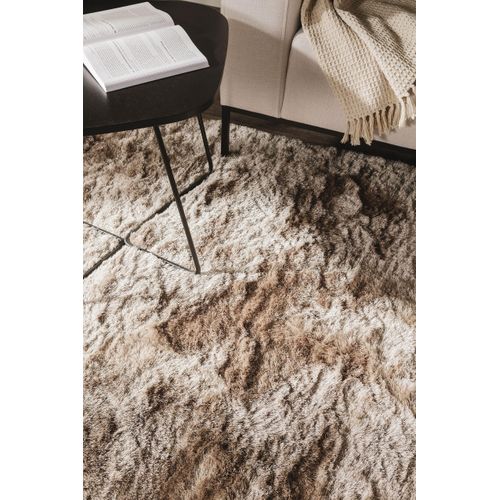 Tapis à Poils Longs Whisper Marron Clair 160x230 Cm