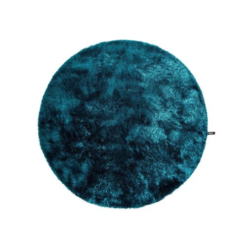 Tapis à Poils Longs Whisper Turquoise 160 Cm Rond