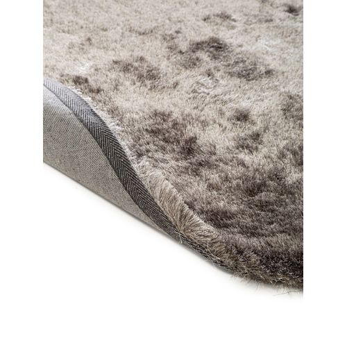 Tapis à Poils Longs Whisper Gris  160 Cm Rond