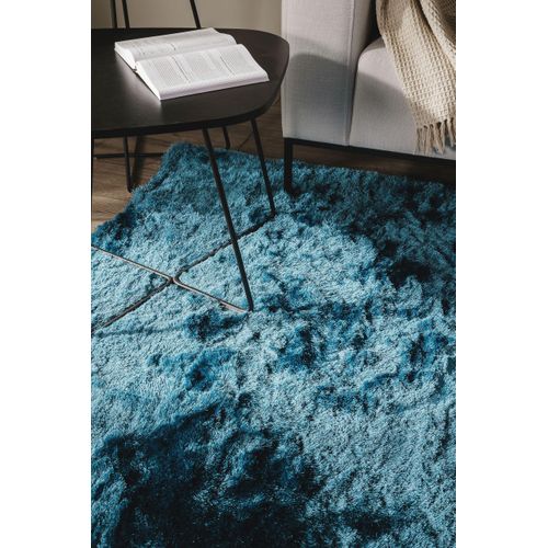 Tapis à Poils Longs Whisper Bleu 120x170 Cm