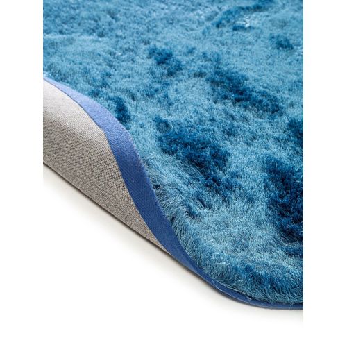 Tapis à Poils Longs Whisper Bleu 160 Cm Rond