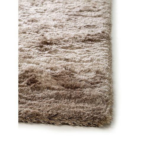 Tapis à Poils Longs Whisper Marron Clair 60x60 Cm