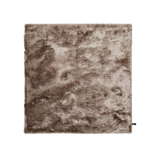 Tapis à Poils Longs Whisper Marron Clair 60x60 Cm