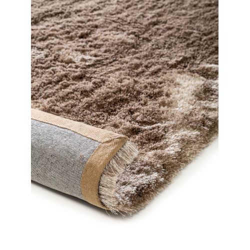 Tapis à Poils Longs Whisper Marron Clair 60x60 Cm