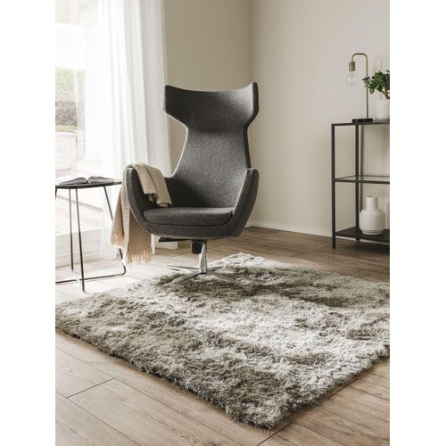 Tapis à Poils Longs Whisper Gris 150x150 Cm