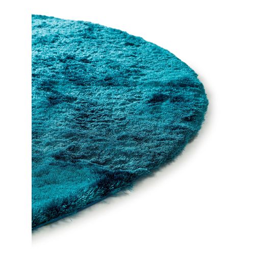 Tapis à Poils Longs Whisper Turquoise 200 Cm Rond