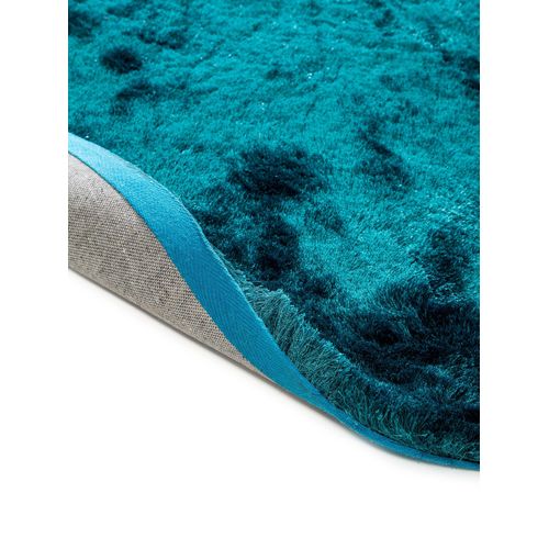 Tapis à Poils Longs Whisper Turquoise 200 Cm Rond