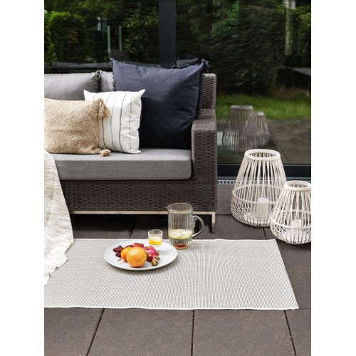 Tapis De Couloir Extérieur Et Intérieur Metro Blanc 80x240 Cm