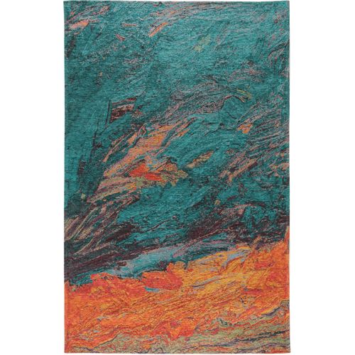 Tapis Tissé Plat Stay Turquoise 75x165 Cm
