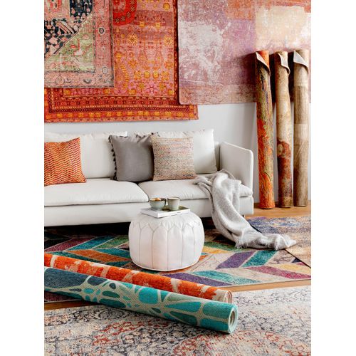 Tapis Tissé Plat Stay Turquoise 75x165 Cm