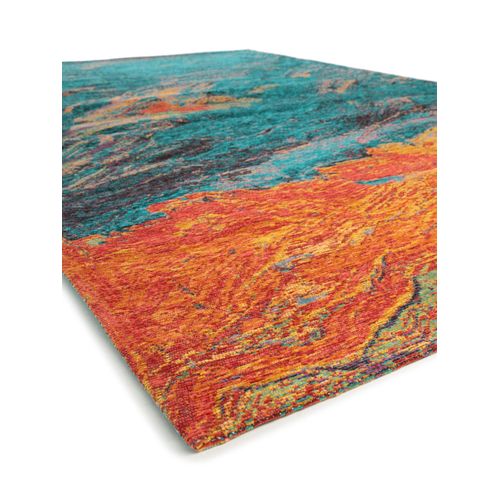 Tapis Tissé Plat Stay Turquoise 155x235 Cm