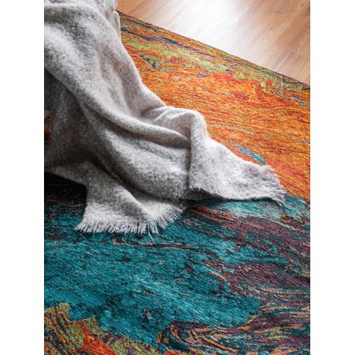 Tapis Tissé Plat Stay Turquoise 155x235 Cm