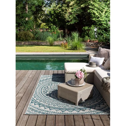 Tapis D'extérieur Et Intérieur Cleo Beige/bleu 120x170 Cm
