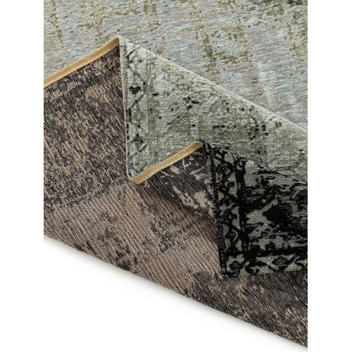Tapis Tissé Plat Frencie Noir/gris 80x165 Cm