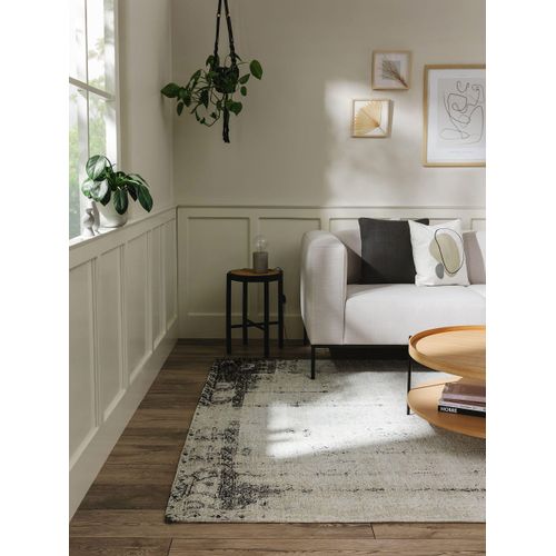 Tapis Tissé Plat Frencie Noir/gris 80x165 Cm