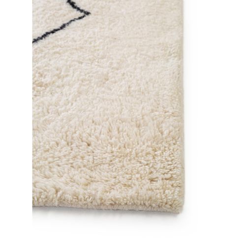 Tapis De Laine Berber Crème 80x150 Cm