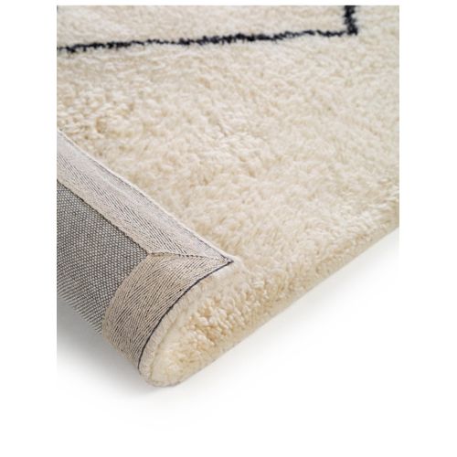 Tapis De Laine Berber Crème 80x150 Cm