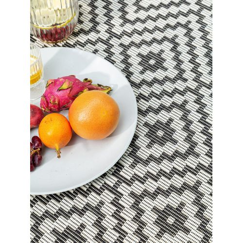 Tapis D'extérieur Et Intérieur Metro Noir Et Blanc 80x200 Cm