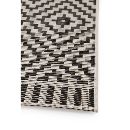 Tapis D'extérieur Et Intérieur Metro Noir Et Blanc 80x200 Cm