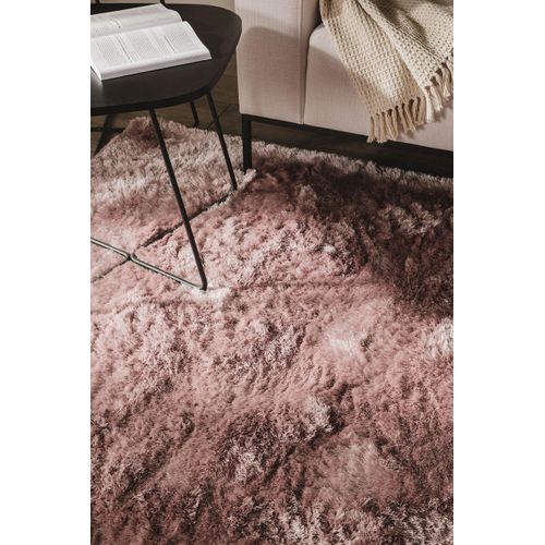 Tapis à Poils Longs Whisper Rose 140x200 Cm