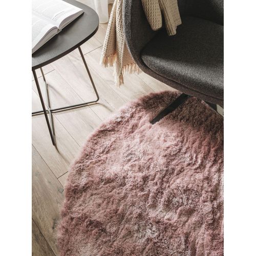 Tapis à Poils Longs Whisper Rose 200 Cm Rond